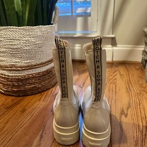 Scotch & Soda Cream High-Top Sneakers